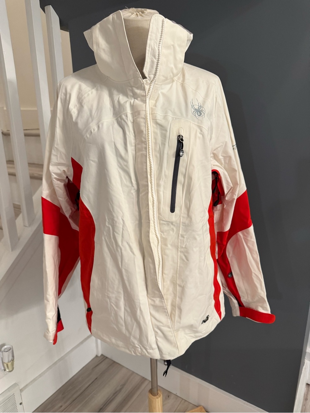 Spyder Women’s Dermizax-EV Technical Ski Jacket – White/Red – Size 10